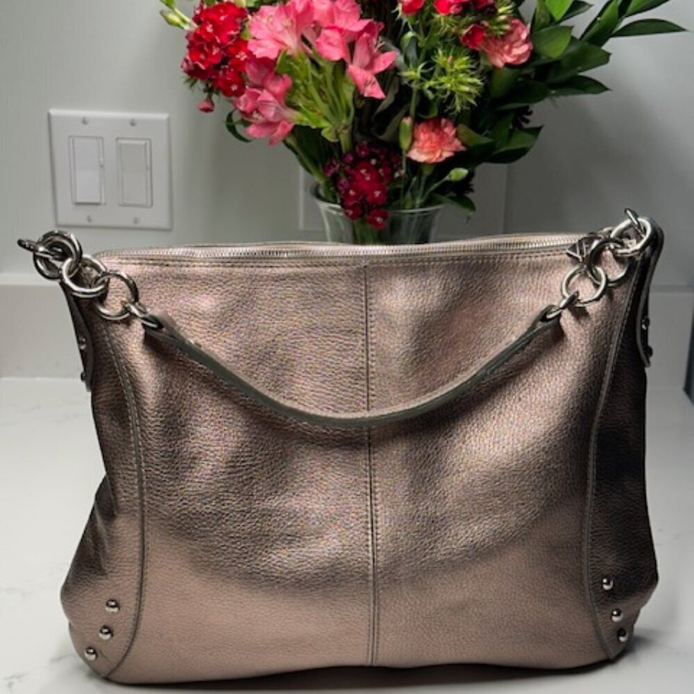 Furla Metallic Gold Leather Bag